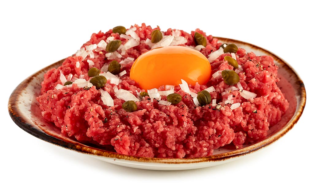 Druckversion vom Tatar klassisch mit Ei Abend Essen Rezept