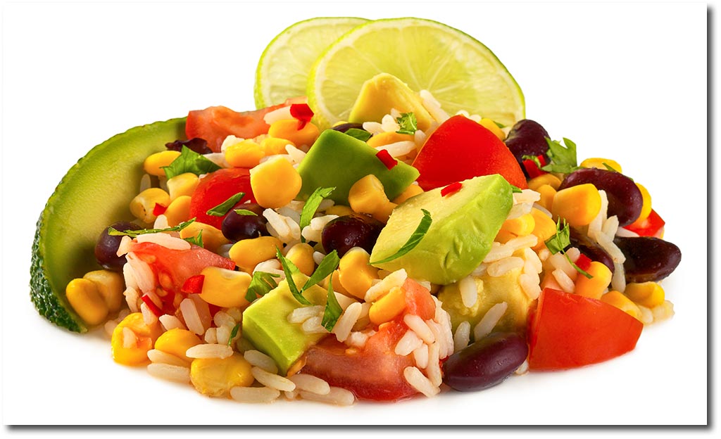 Reis Salat mexikanisch