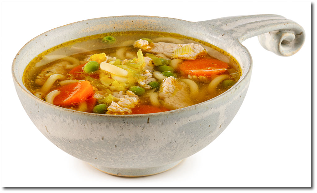 Nudel Suppe mit Puten Fleisch