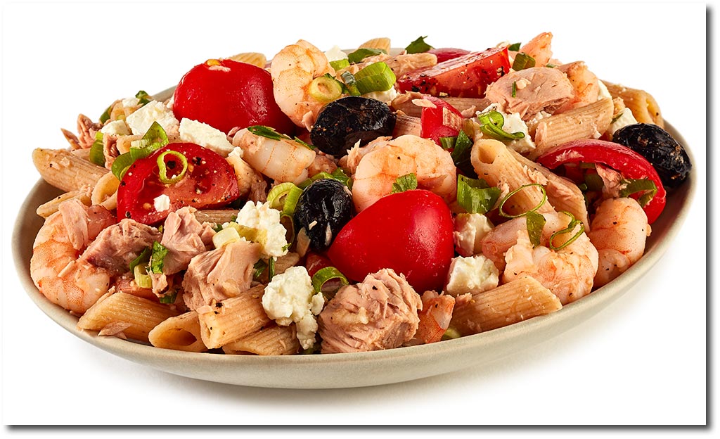 Griechischer Thunfisch Nudel Salat