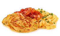 Potato Pancakes & Bacon and Eggs Rezept