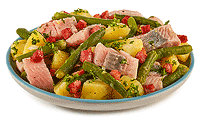 Matjes Speck Salat mit grnen Bohnen Rezept