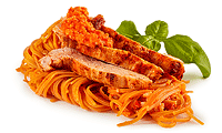 Puten Schnitzel mit Chili Spaghetti Rezept