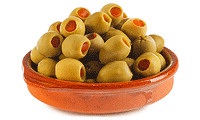 Zutaten Bild: Oliven mit Paprika