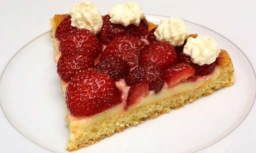 Erdbeer Torte mit Vanille Creme / Foto alt / Marions Kochbuch