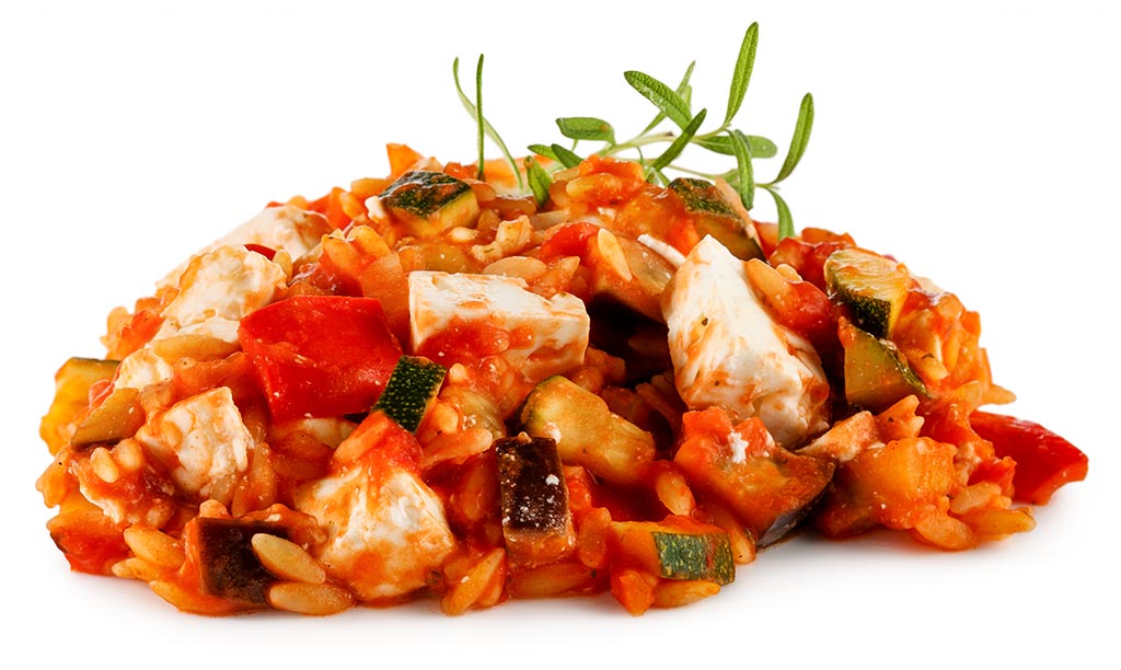 Kritharaki Nudeln mit Gemse und Feta