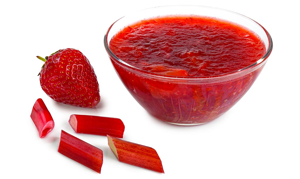 Druckversion vom Erdbeer Rhabarber Marmelade Rezept