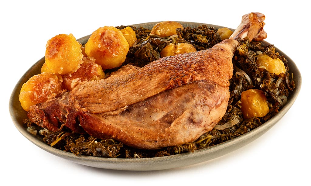 Druckversion vom Grn Kohl mit Gnse Keule Rezept