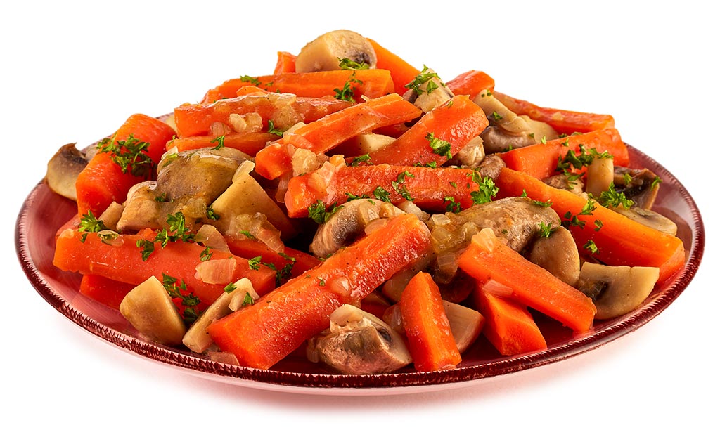 Möhren Gemüse mit Champignons Druckversion vom Möhren Gemüse mit Champignons Rezept