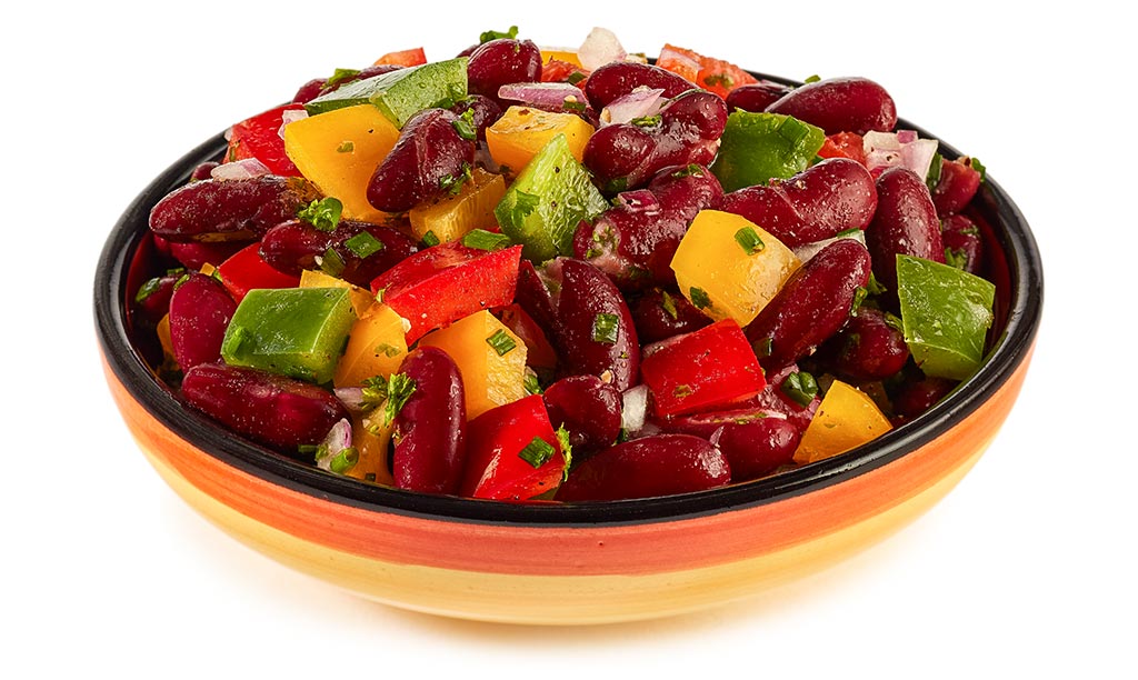 Bohnen Salat mit Paprika Rezept