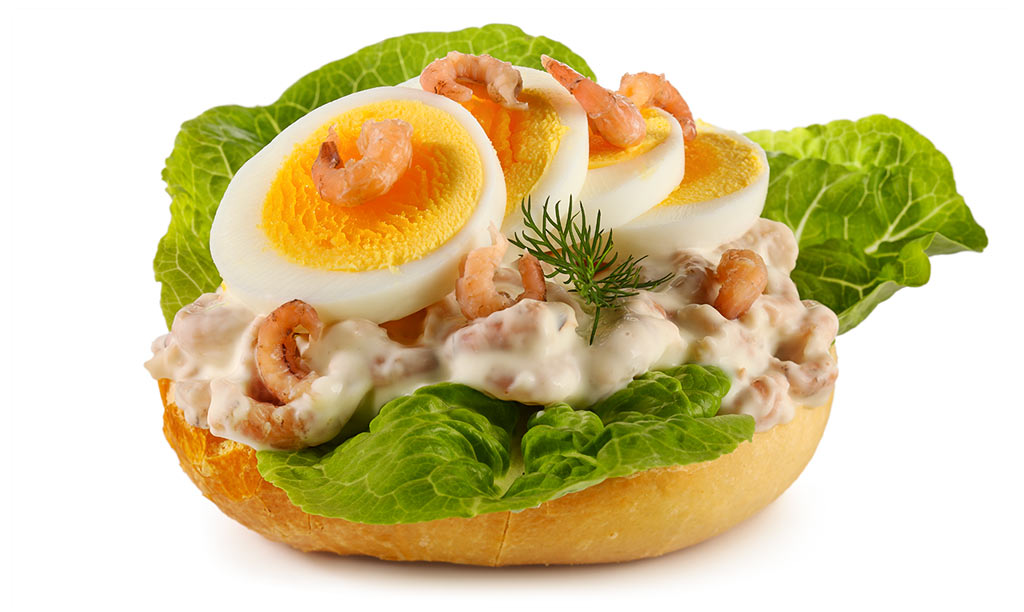 Druckversion vom Ei Brötchen mit Krabben Salat Rezept