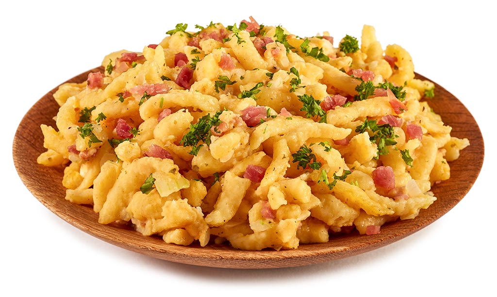 Druckversion vom Gebratene Sptzle mit Schinken Rezept