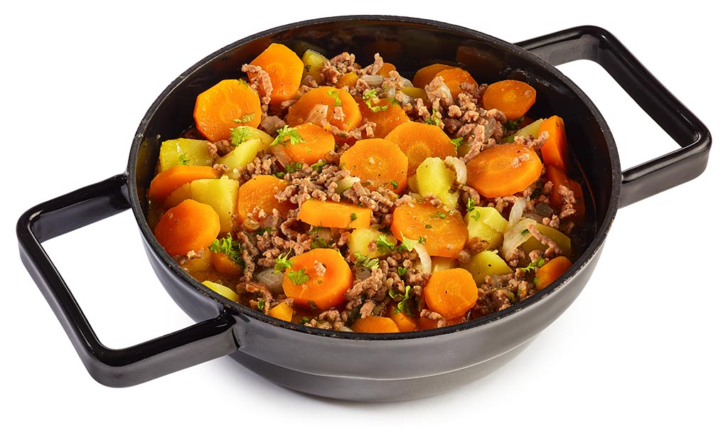 Druckversion vom Mhren Eintopf mit Hackfleisch Rezept