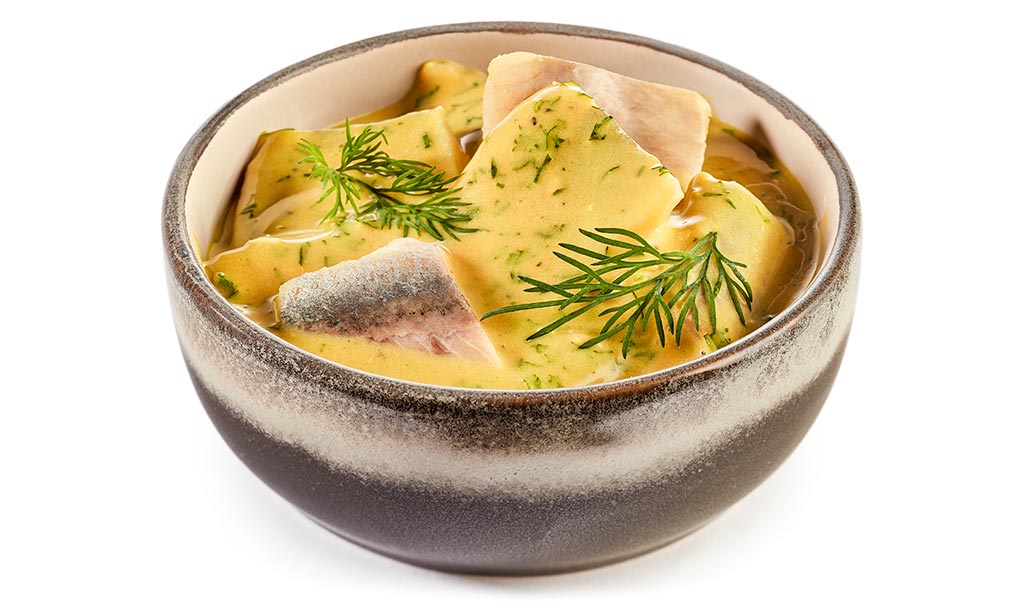 Matjes Hering in Honig Senf Sauce Rezept