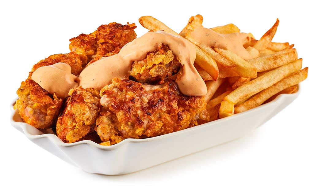 Druckversion vom Nacken Steak in Cornflakes Panade Rezept