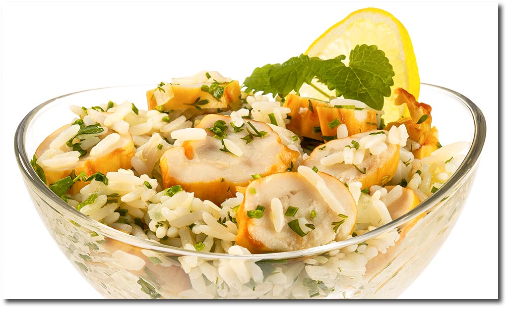 Reis Salat mit Schillerlocke