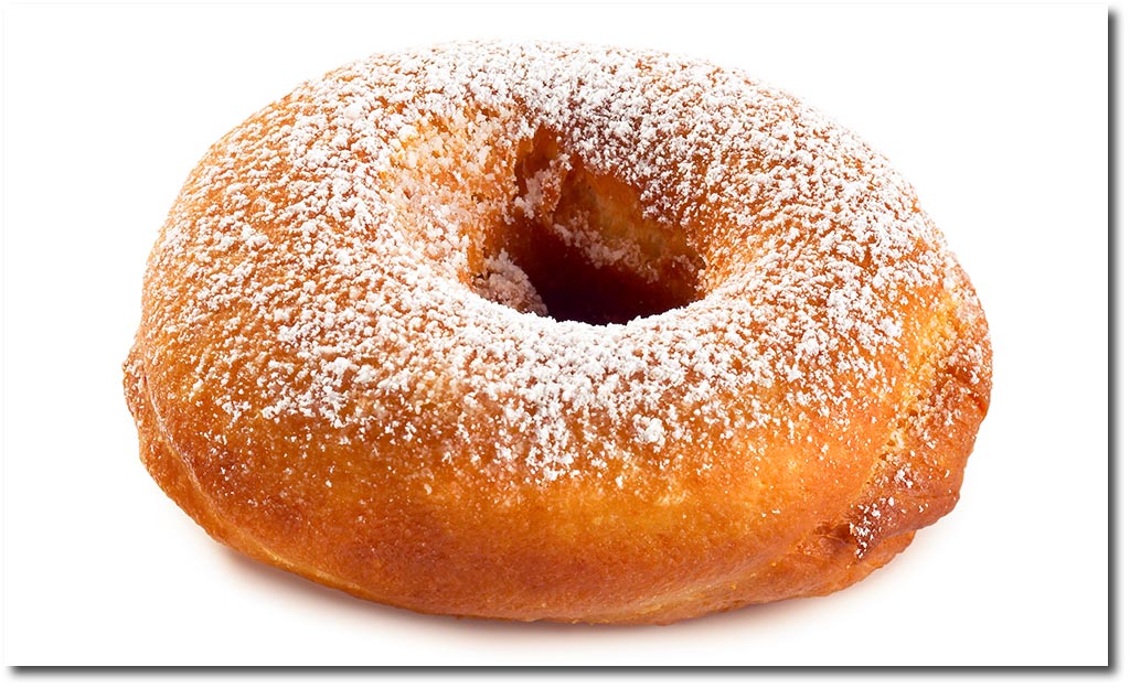 Donuts mit Puder Zucker