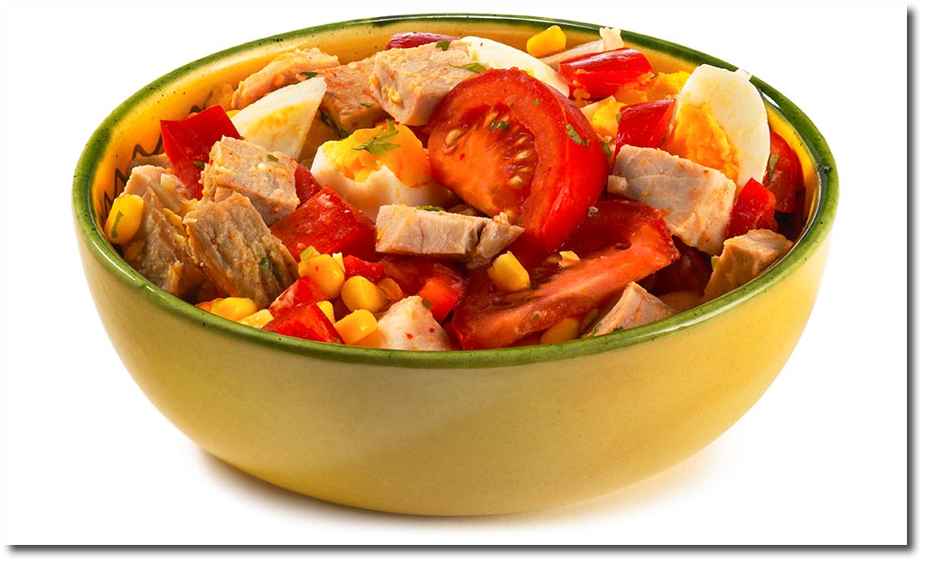 Bauern Salat mit Schweine Braten