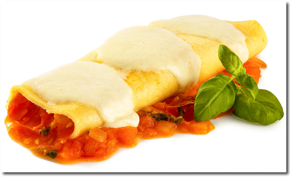 Gefllte Pfannkuchen mit Mozzarella