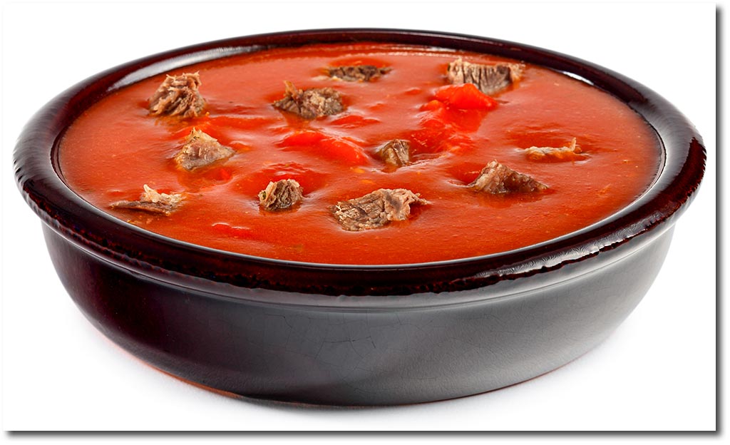 Tomaten Suppe mit Rinder Beinscheibe
