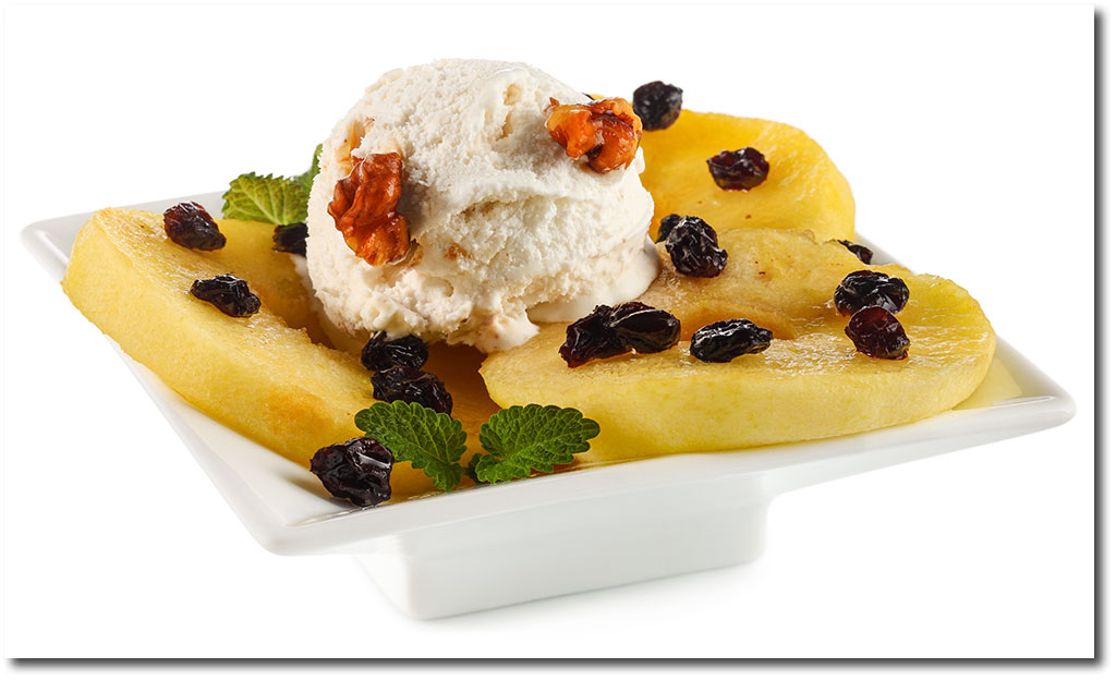 Karamellisierte Apfel Ringe