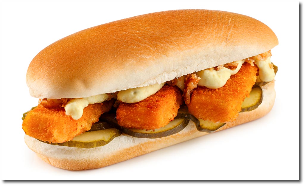 Hot Dog mit Fisch Stbchen