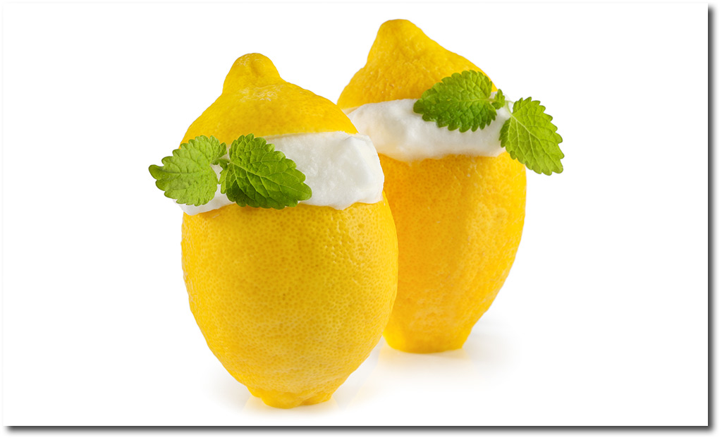 Zitronen Sorbet Dessert