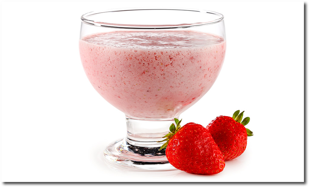 Milch Shake mit Erdbeer Eis alkoholfrei