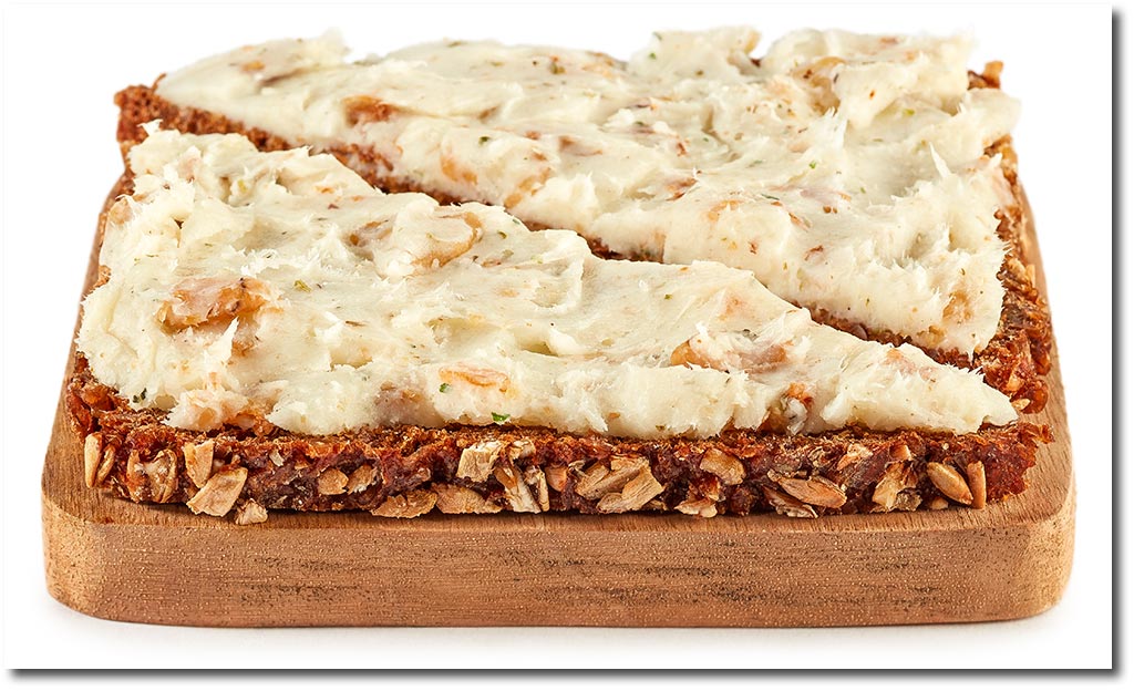 Schwarz Brot mit Grieben Schmalz