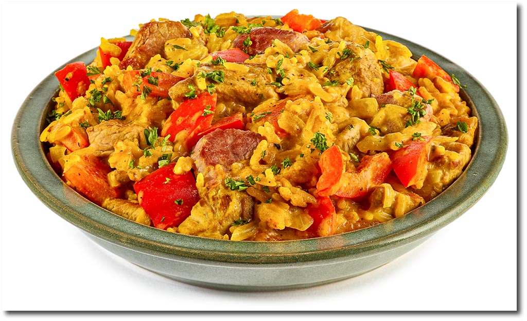 Curry Reis Fleisch