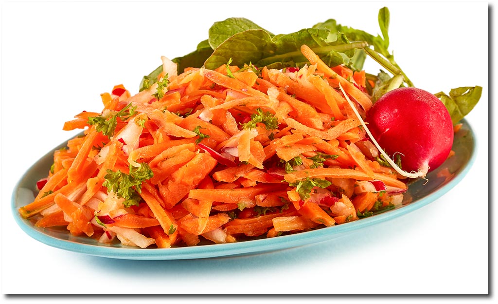 Mhren Salat mit Radieschen