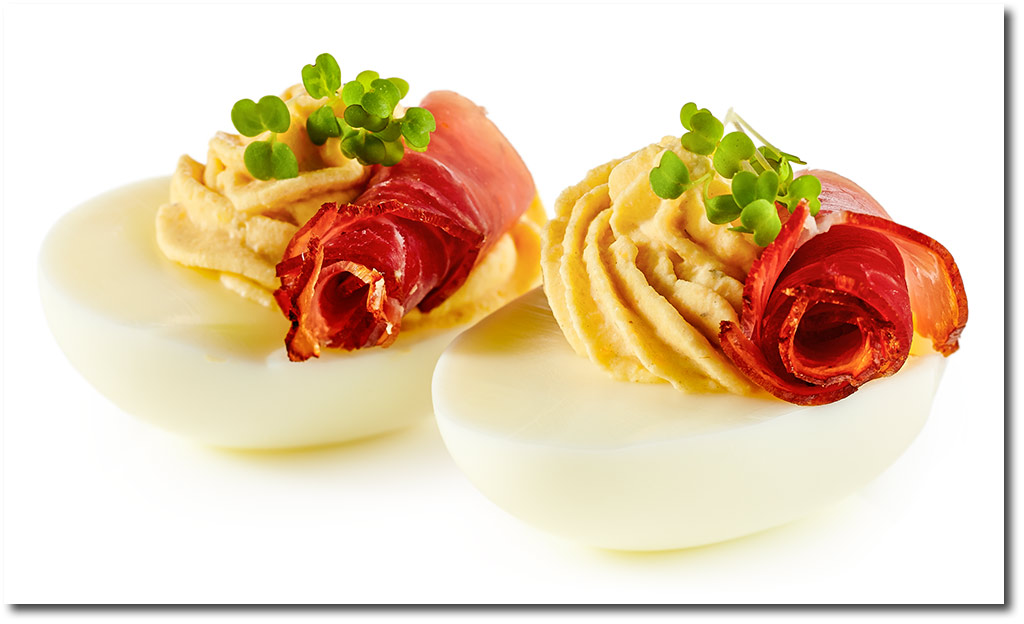 Gefllte Eier mit Senf