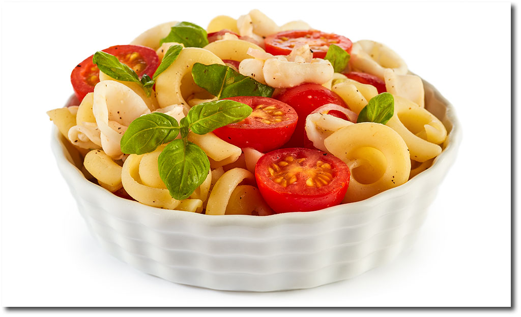 Nudel Salat mit Calamares