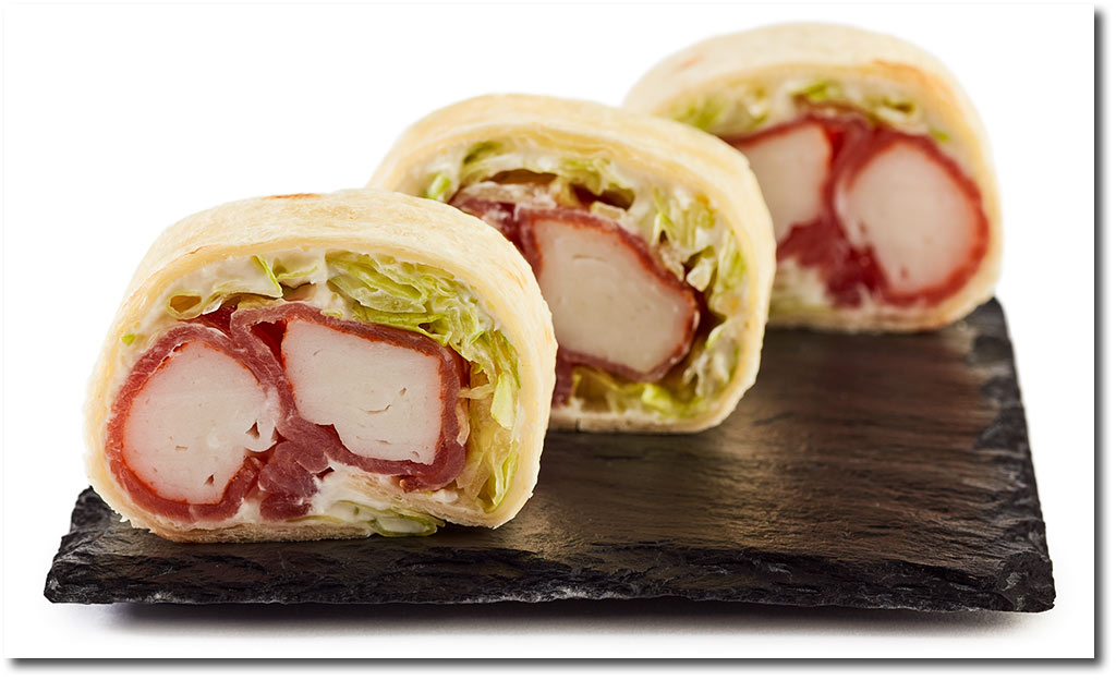 Schinken Surimi Wraps Fingerfood