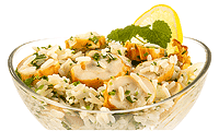 Reis Salat mit Schillerlocke Rezept