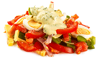 Tomaten Salat pikant