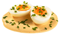 Senf Eier mit Chili
