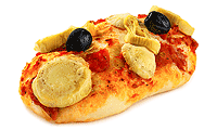 Pizza Brötchen mit Artischocken Rezept