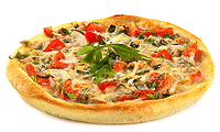 Pizza mit Gorgonzola Sauce