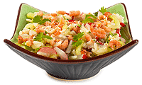 Asiatischer Reis Salat mit Krabben Rezept