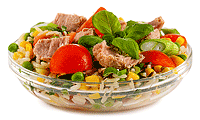 Reis Salat mit Thunfisch