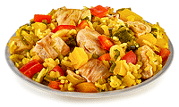 Hähnchen Curry Reis