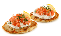 Lachs Tatar auf Blinis Rezept