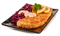 Wiener Schnitzel mit Rot Kraut Salat Rezept