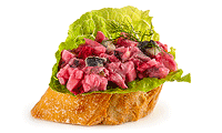 Canapes mit Herings Salat Rezept