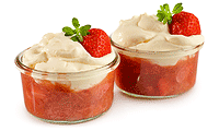Waldmeister Rhabarber Dessert Rezept