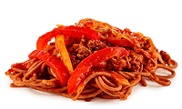 Dinkel Spaghetti mit Hackfleisch Letscho Rezept
